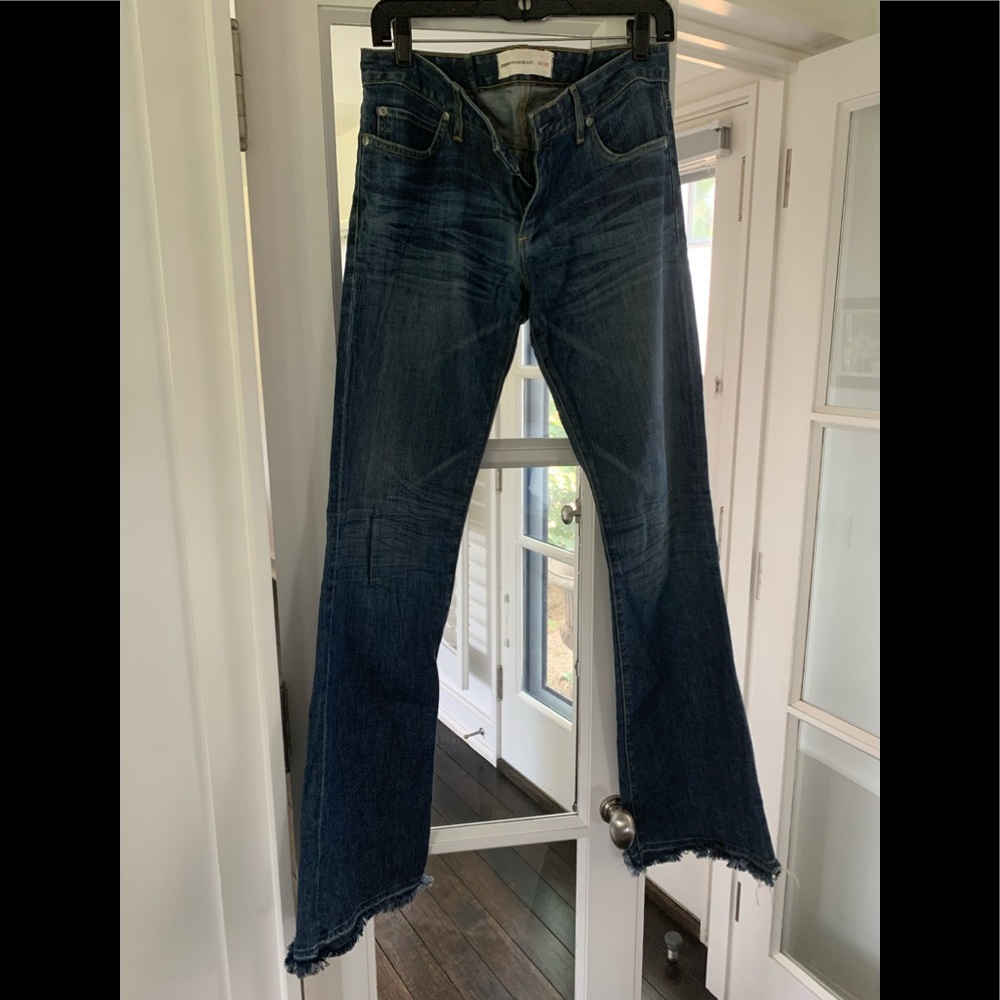 Paperdenim&cloth fringed flare jeans